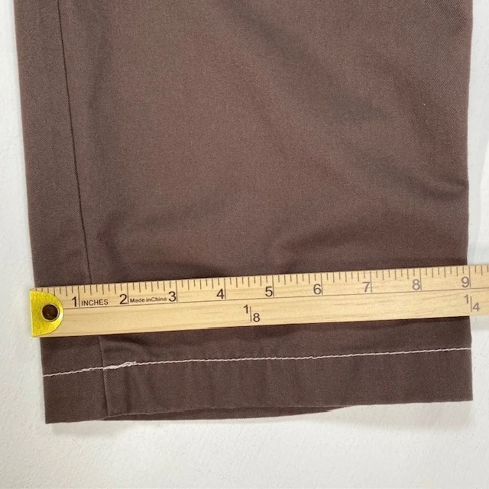 True Religion Mens Brown Contrast Stitch Cargo Pants Straight Leg Size 36 108335